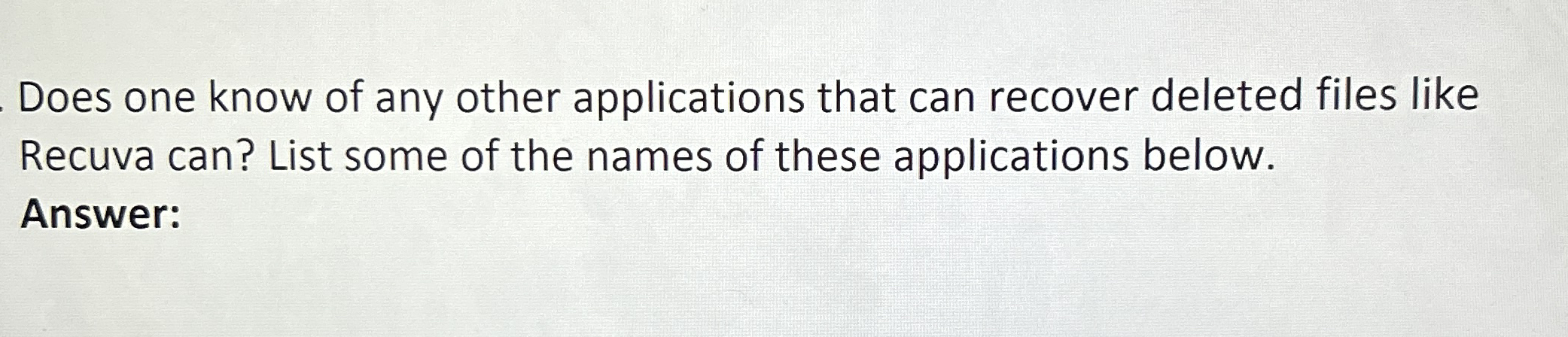 Does one know of any other applications that can