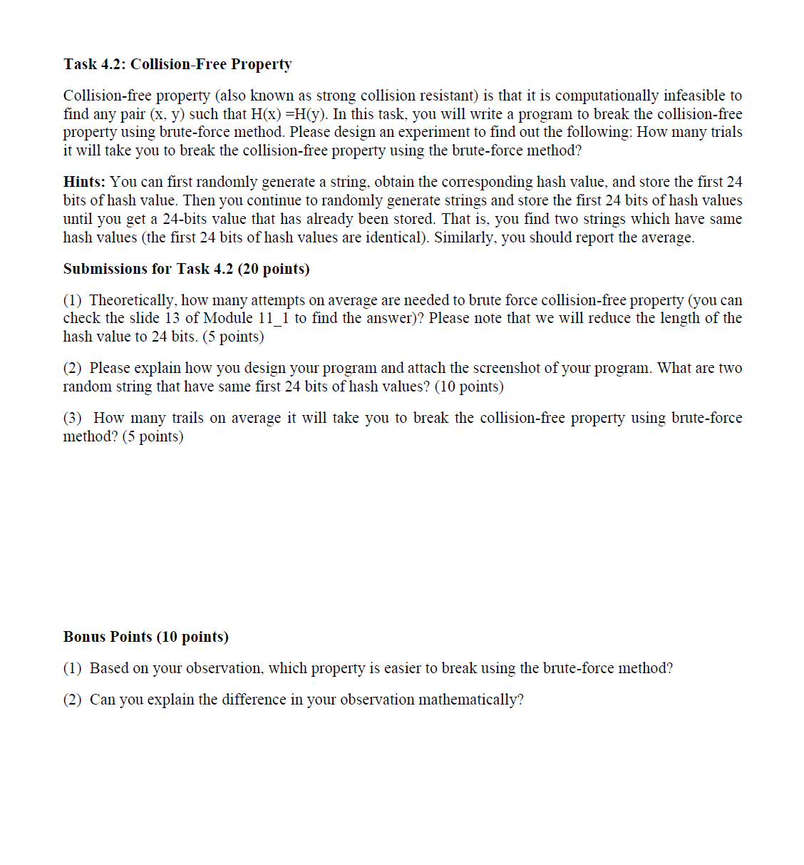 Task 4 . 2 : Collision - Free Property Collision