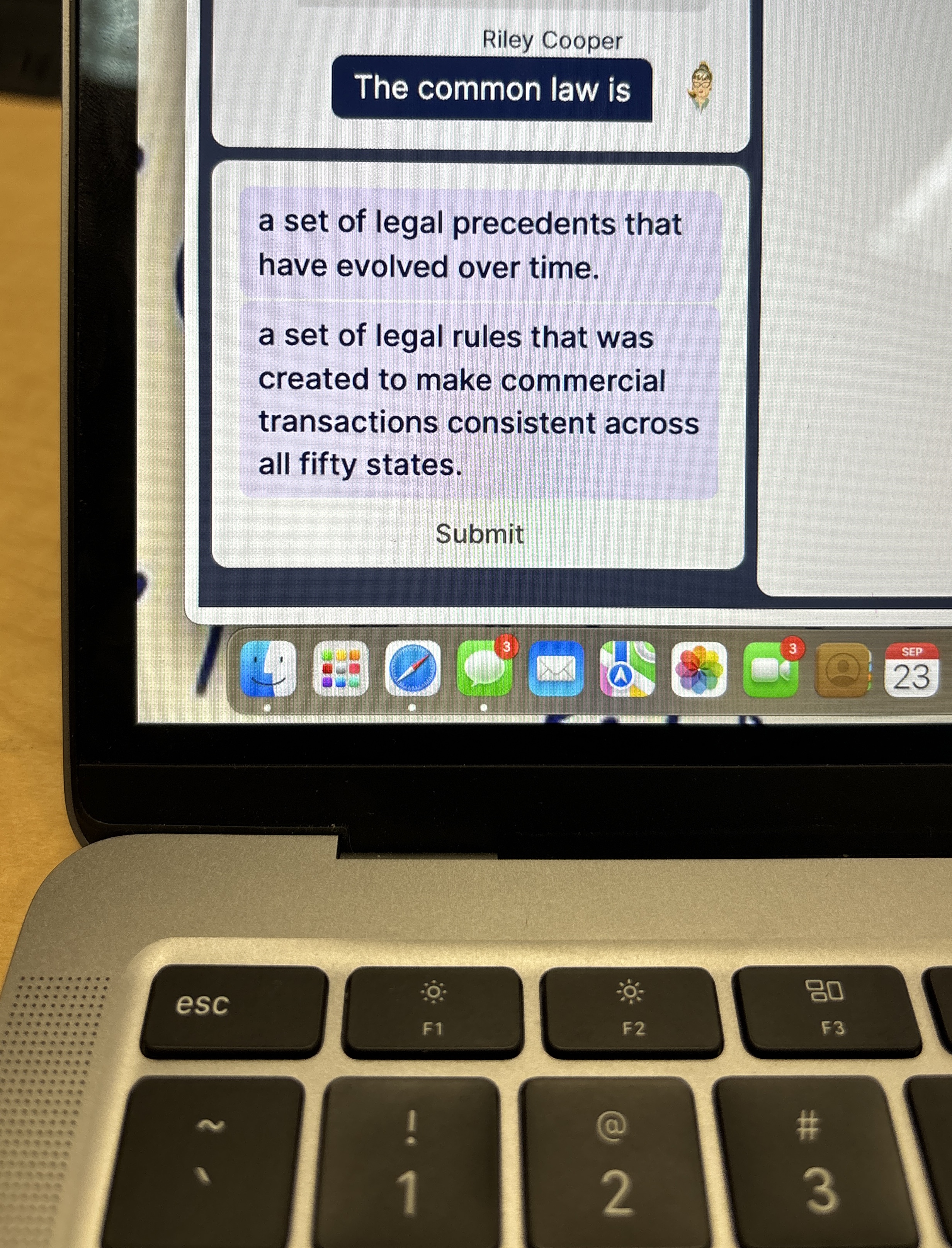 a set of legal precedents that have evolved over