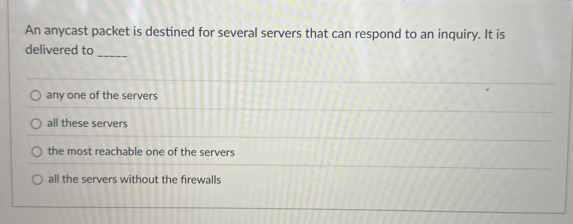 The subnet mask 2 5 5 . 2 5 5 . 2 5 5 . 0 is