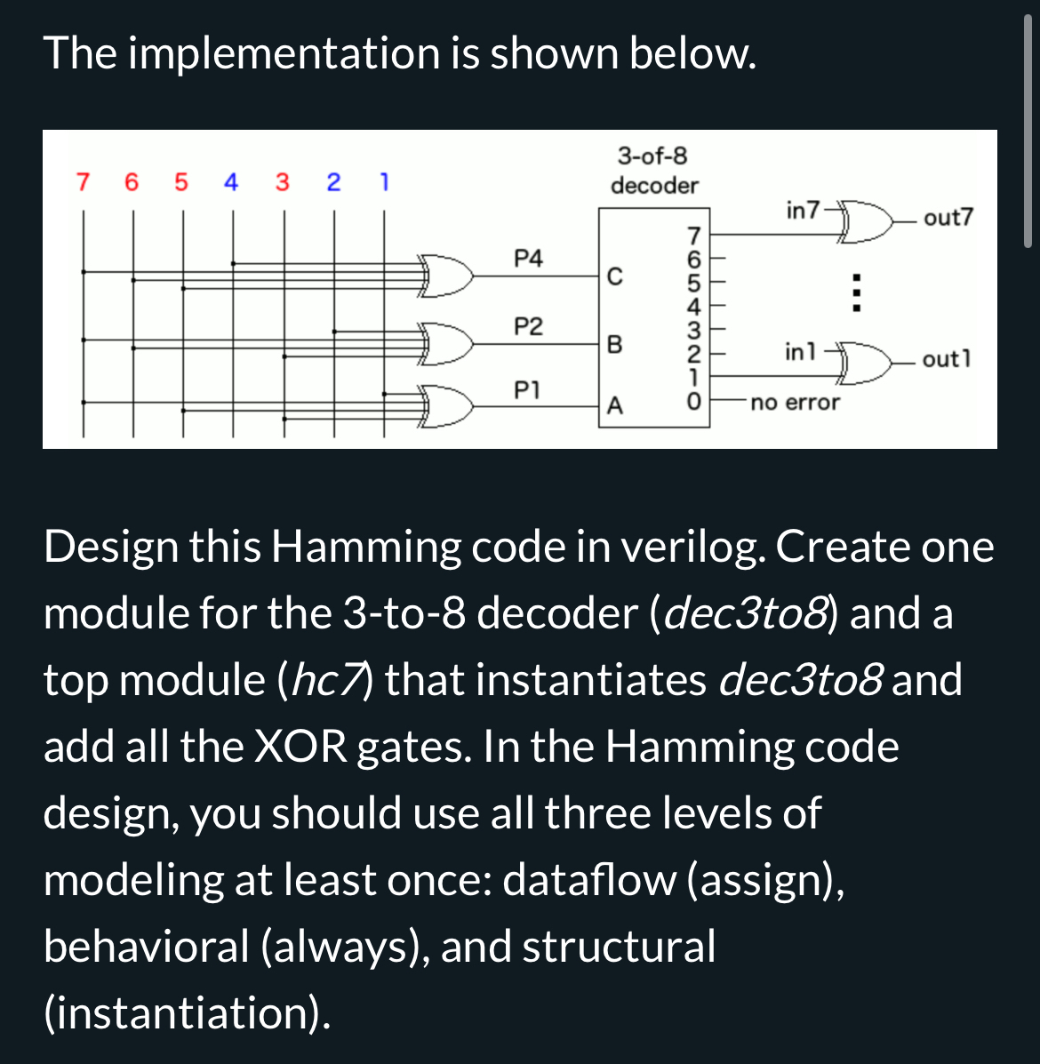 The implementation is shown below. Design this