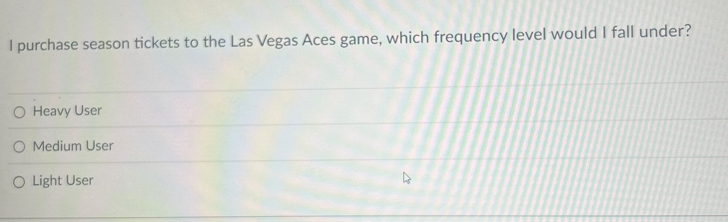 I purchase season tickets to the Las Vegas Aces
