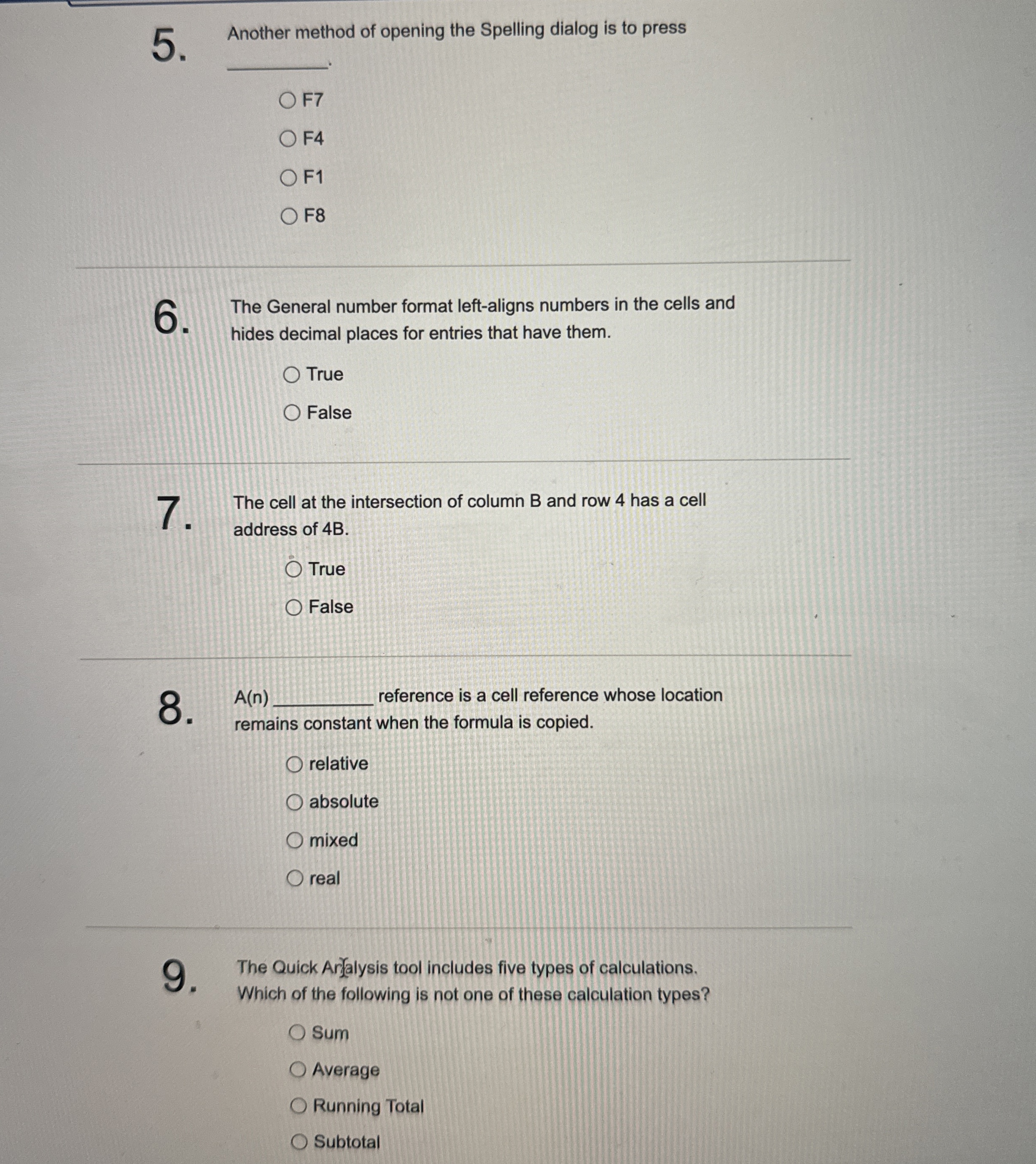 Another method of opening the Spelling dialog is