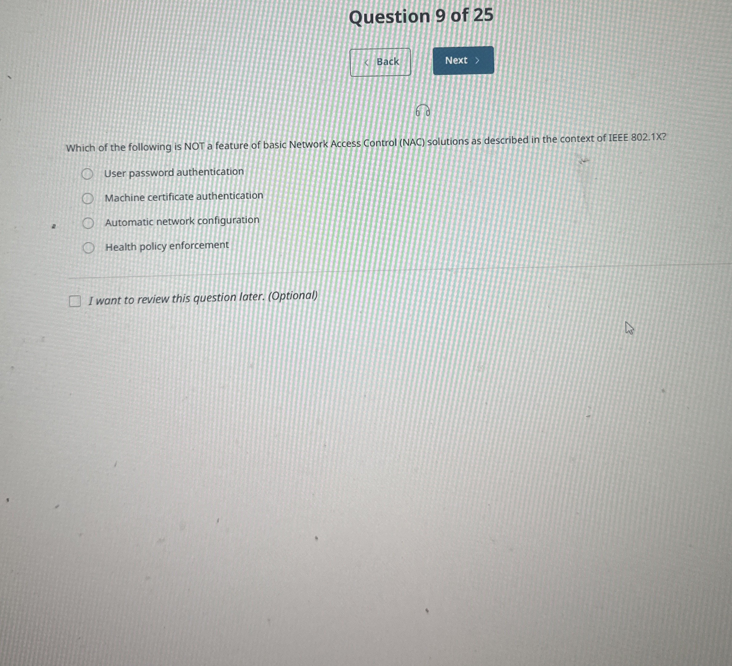 Question 9 of 2 5 6 0 Which of the following is