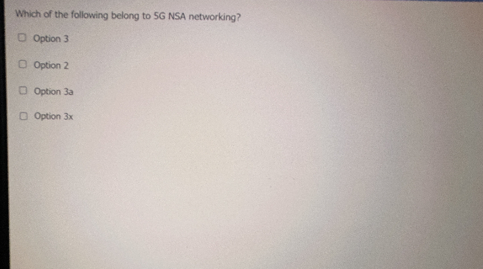 Which of the following belong to 5 G NSA