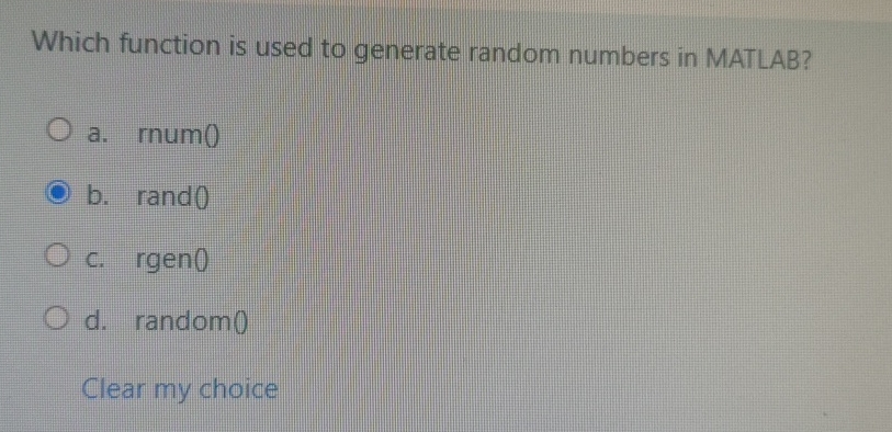 Which function is used to generate random numbers