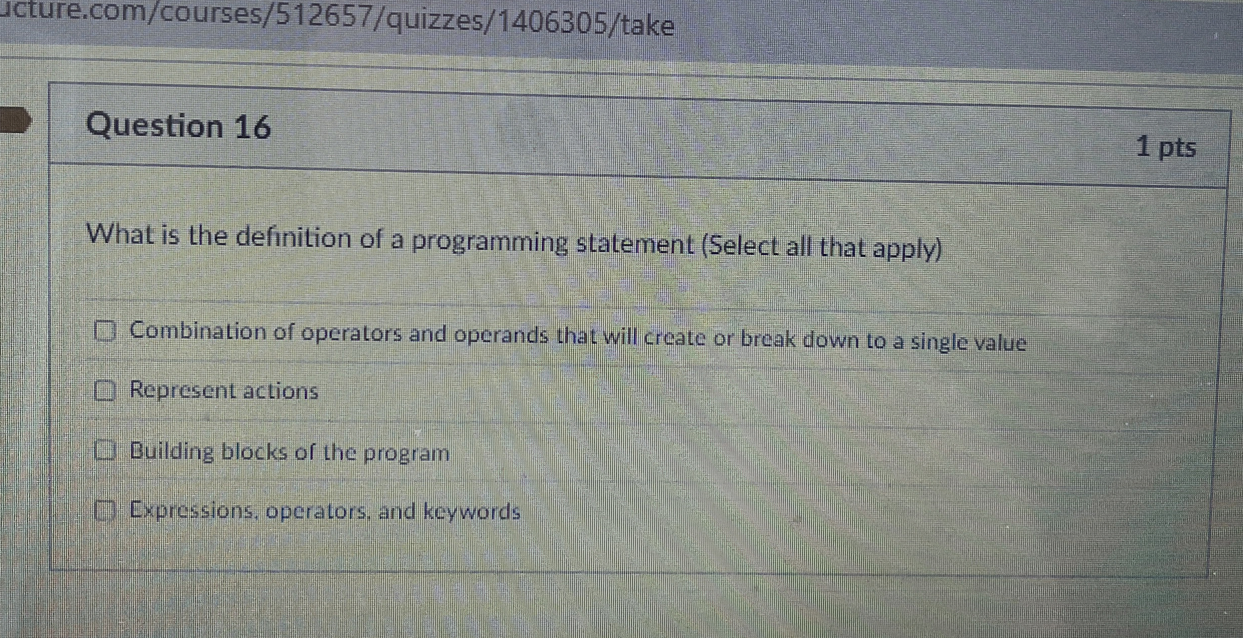 Question 1 6 What is the definition of a