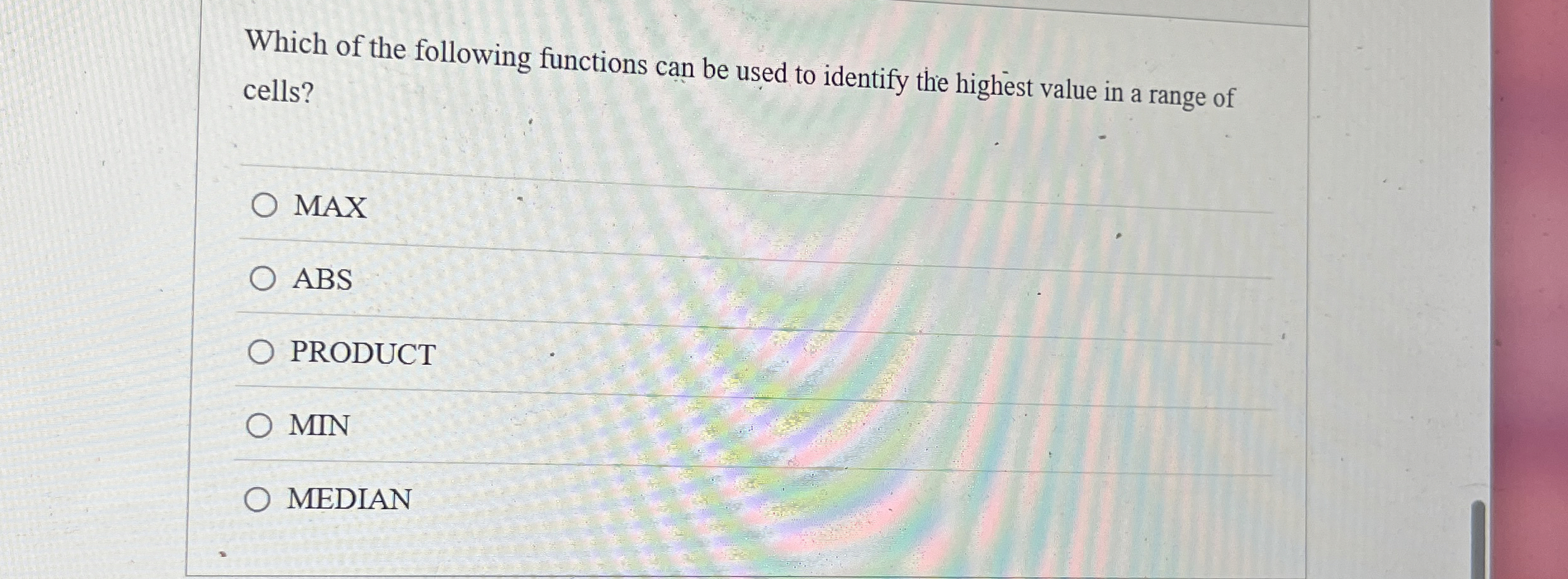 Which of the following functions can be used to