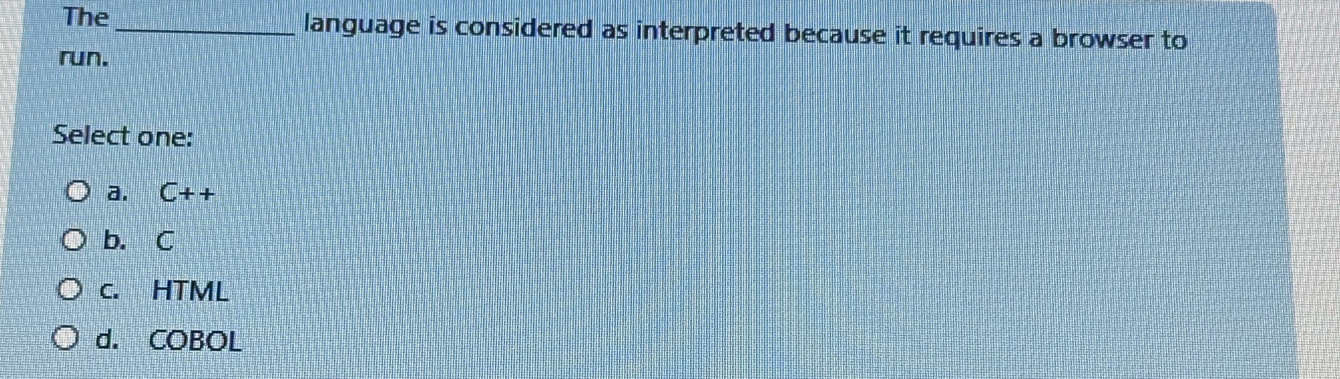 The q , language is considered as interpreted