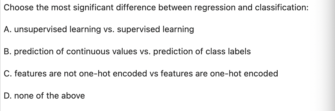 Choose the most significant difference between
