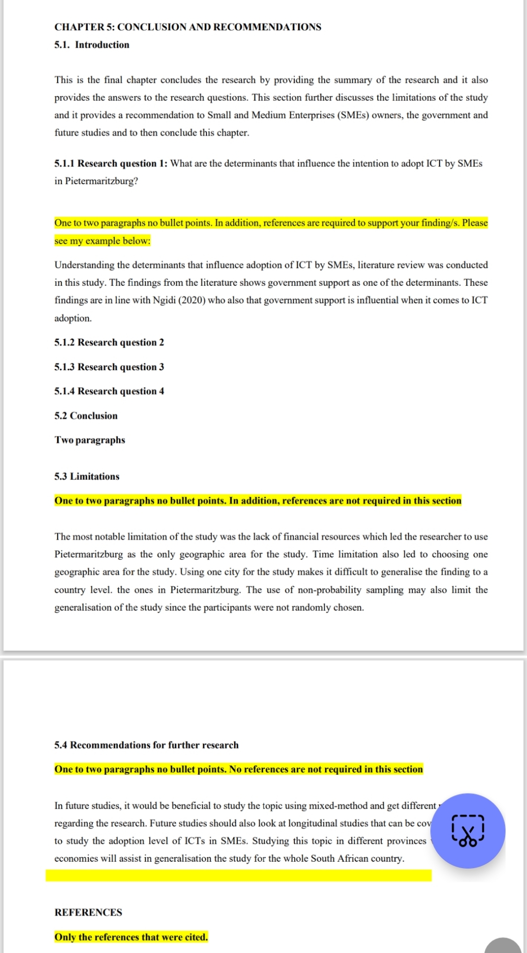 CHAPTER 5 : CONCLUSION AND RECOMMENDATIONS 5 . 1