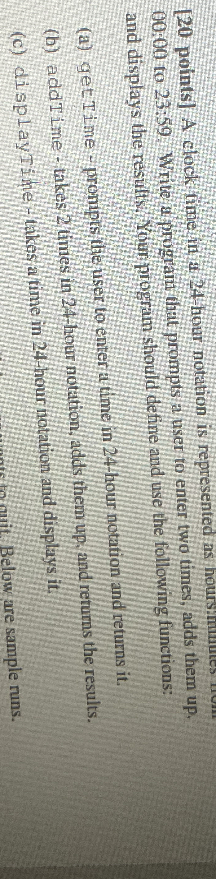 [ A clock time in a 2 4 - hour notation is