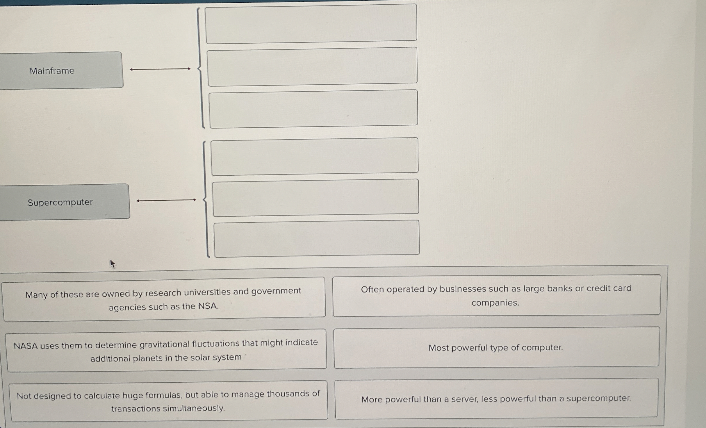 Mainframe Supercomputer Many of these are owned