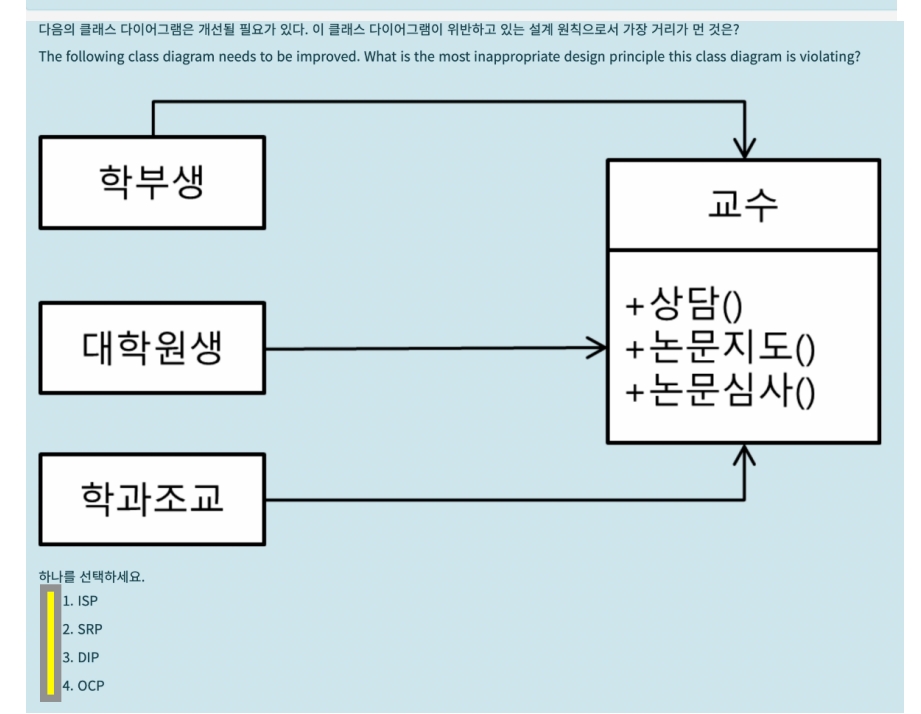 . ? The following class diagram needs to be
