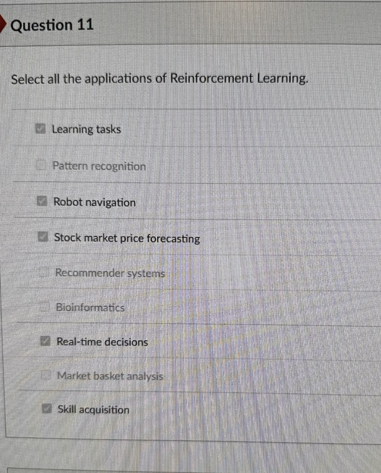 Question 1 1 Select all the applications of