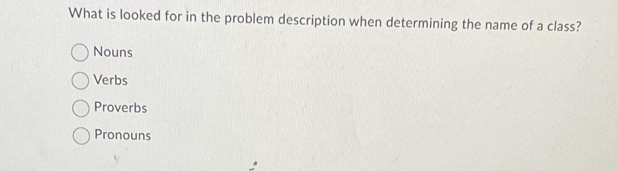 What is looked for in the problem description