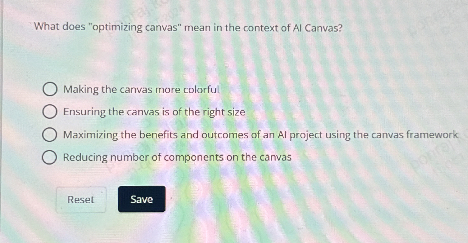 What does "optimizing canvas" mean in the context