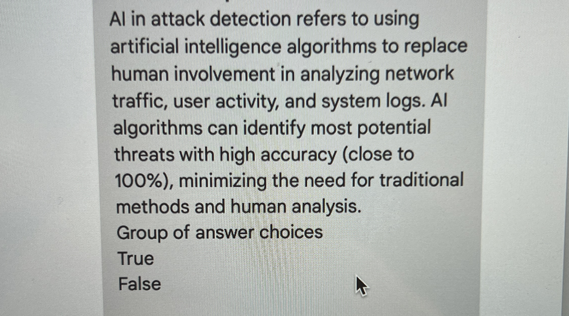 Al in attack detection refers to using artificial