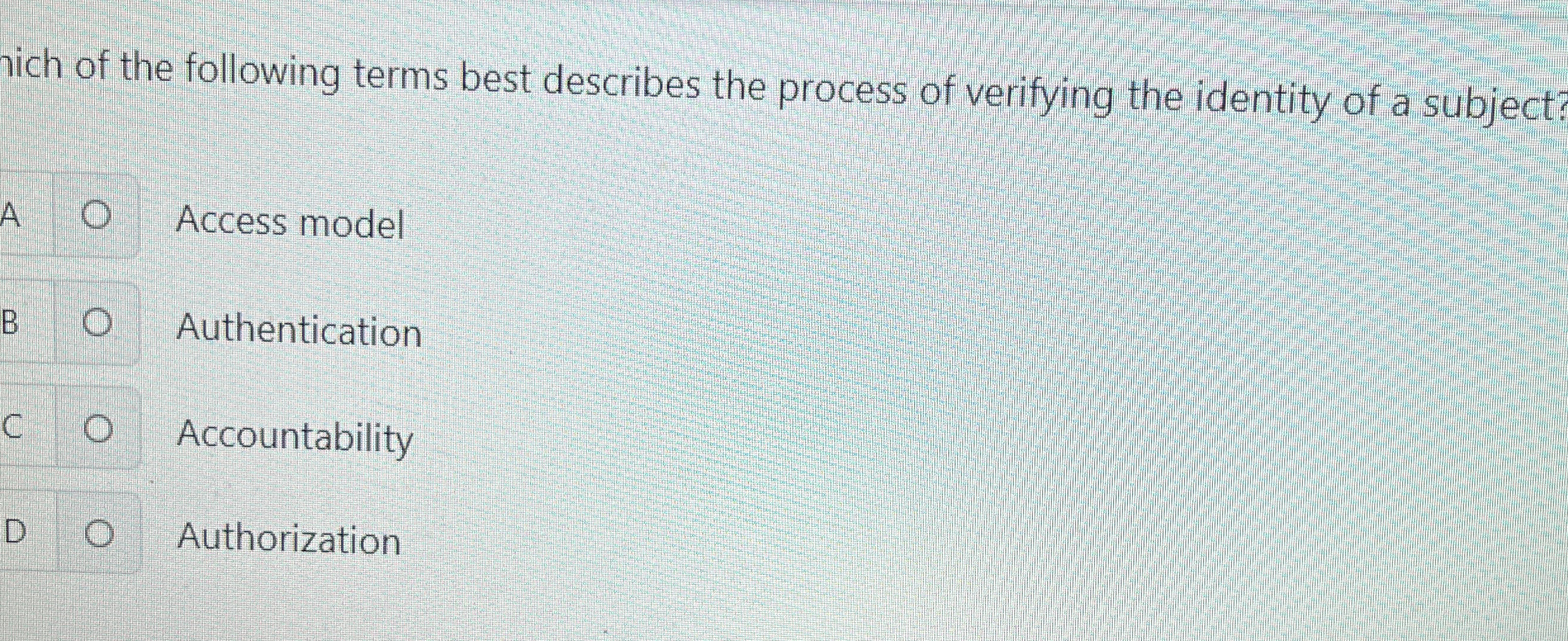 Which of the following terms best describes the