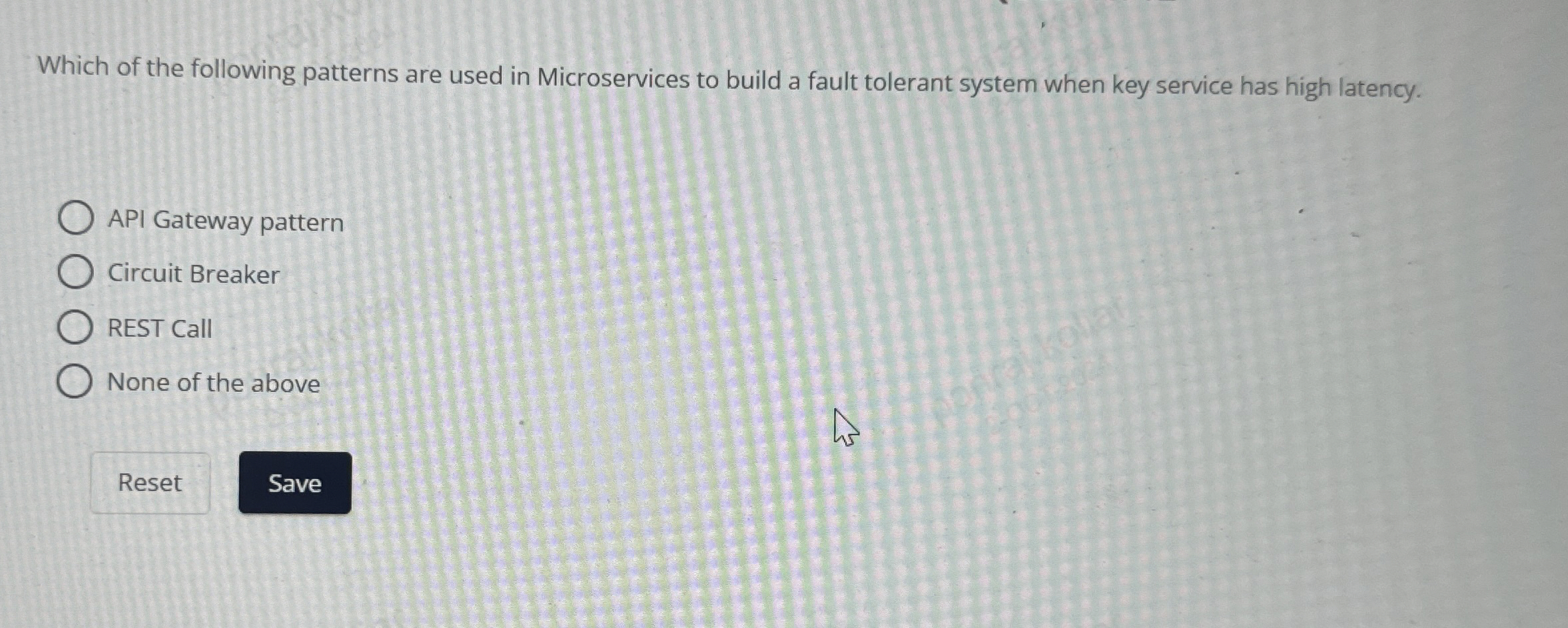 Which of the following patterns are used in