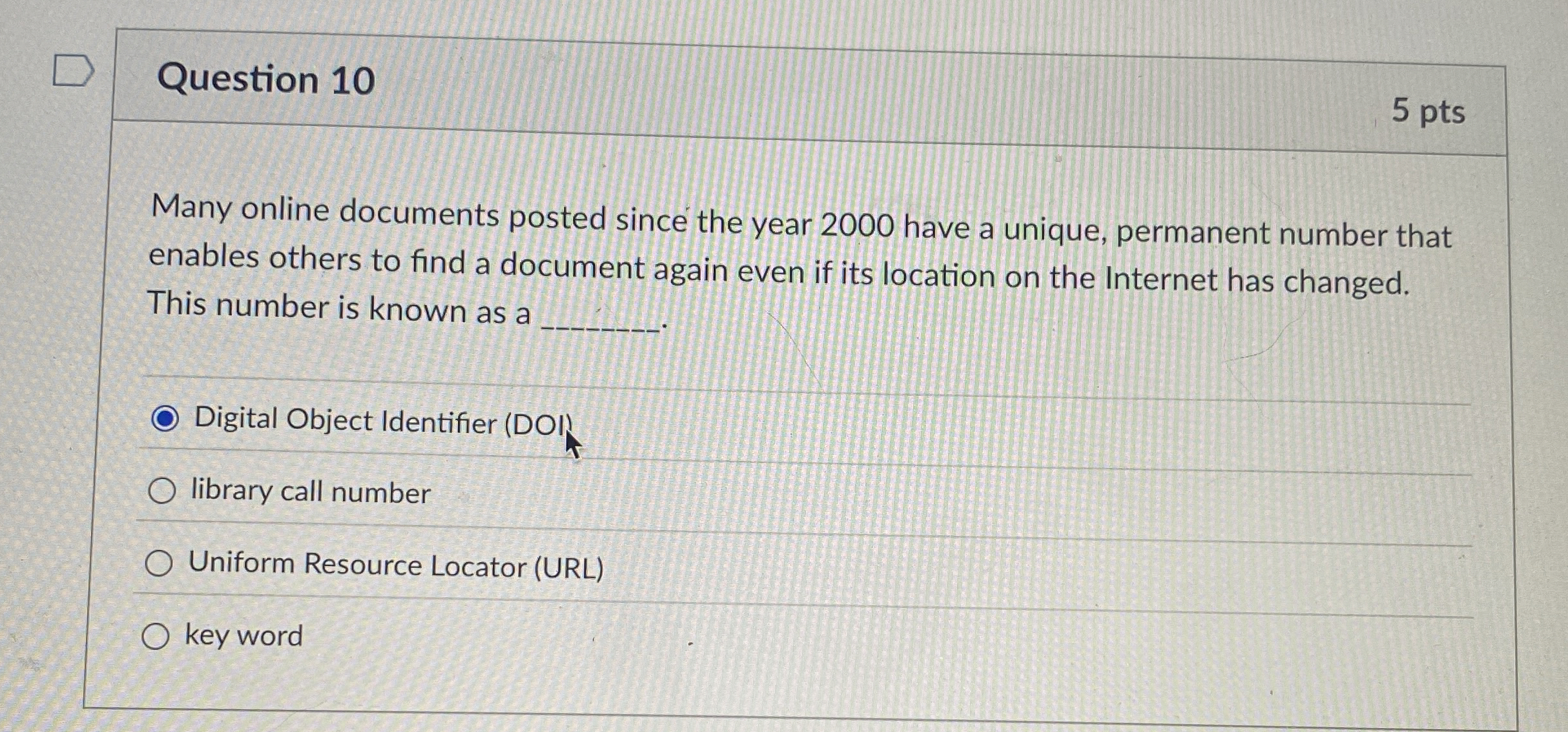 Question 1 0 5 pts Many online documents posted