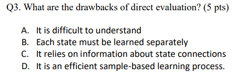 Q 3 . What are the drawbacks of direct