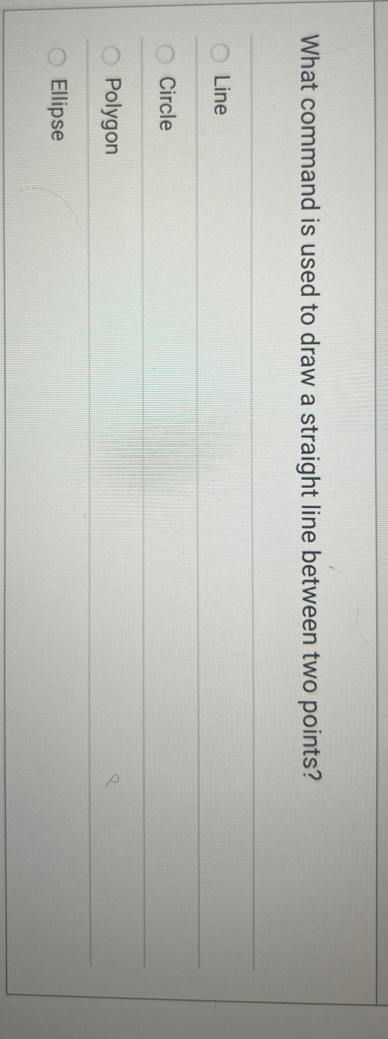 What command is used to draw a straight line