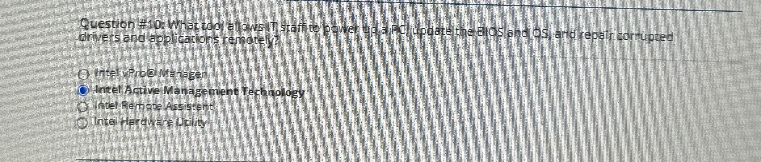 Question # 1 0 : What tool allows IT staff to