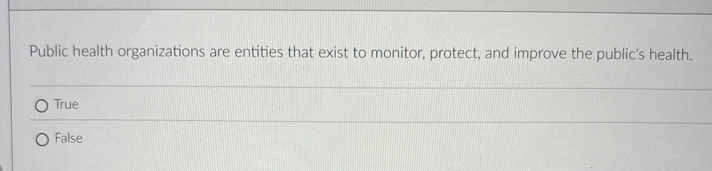 Public health organizations are entities that