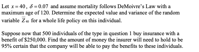 Please help with the attached question: Let x