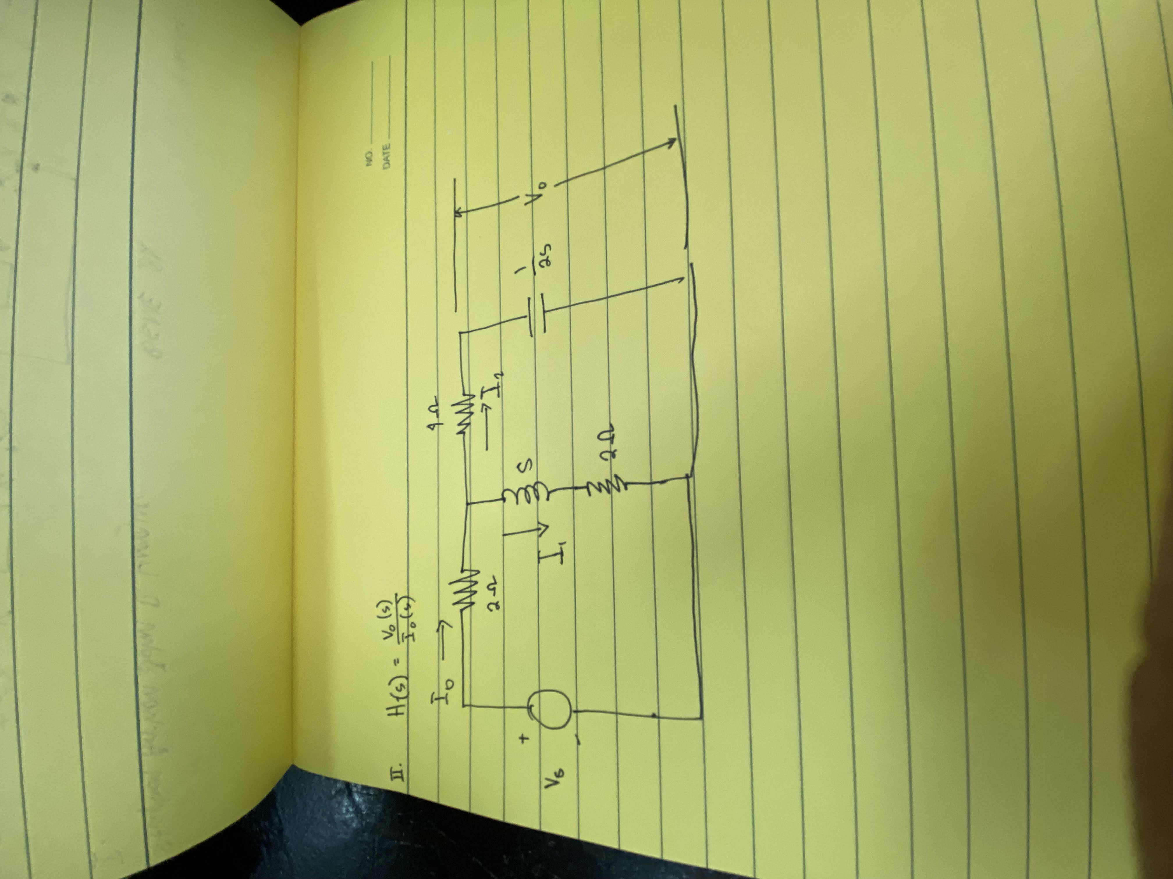 II . , H ( s ) = V 0 ( s ) I 0 ( s )