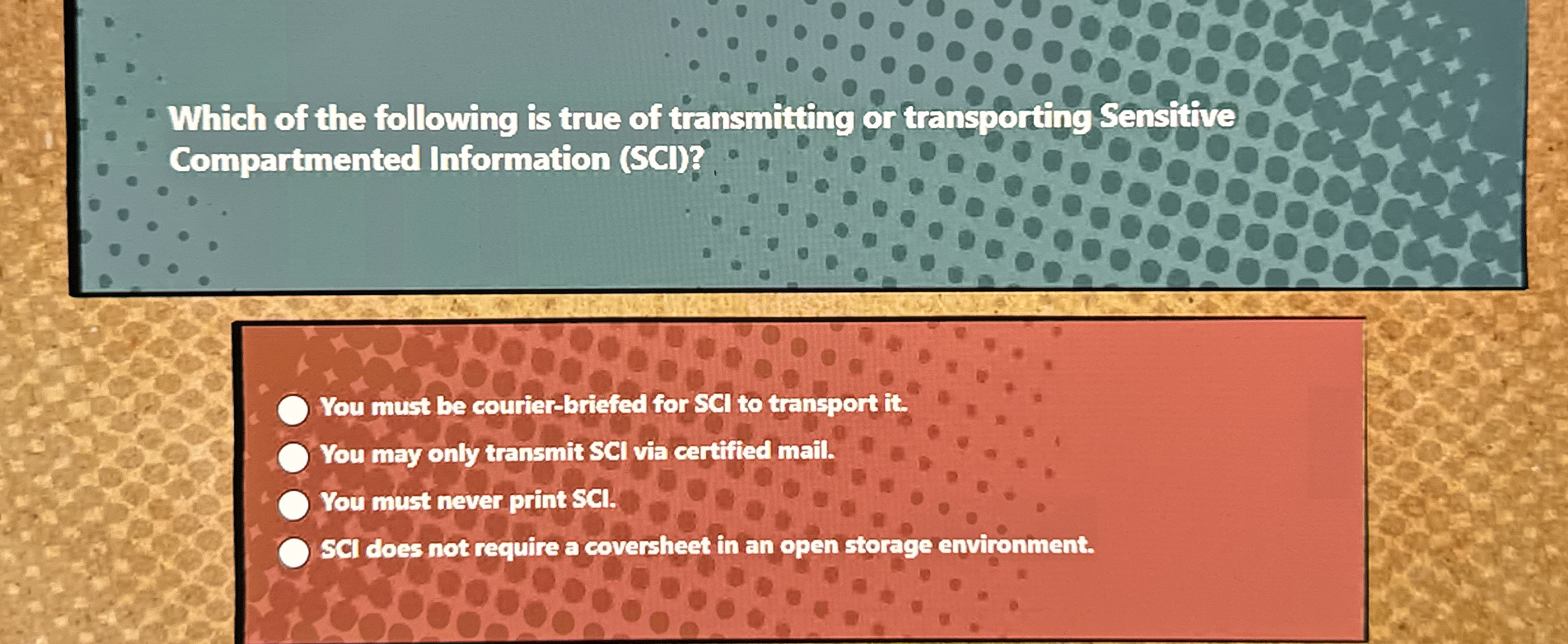 Which of the following is true of transmiting or