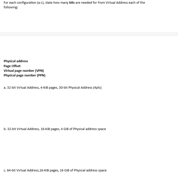 For each configuration ( a - c ) , state how many