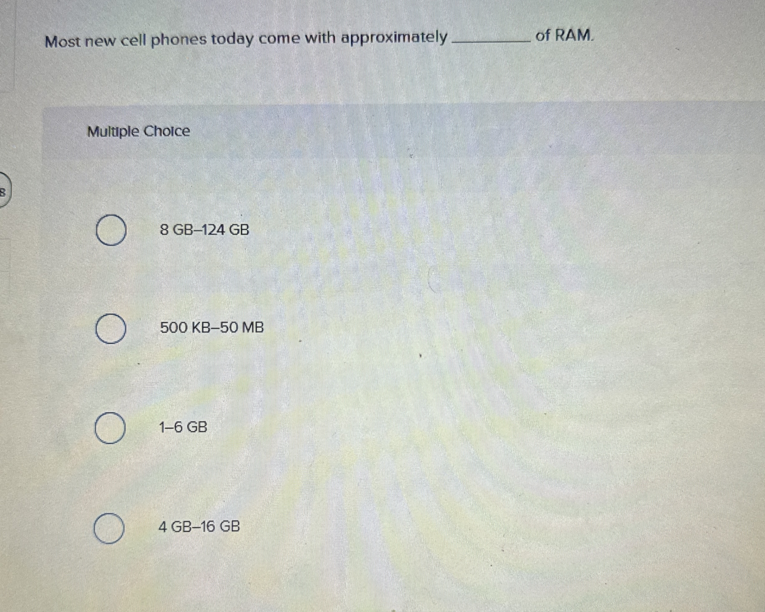 Most new cell phones today come with