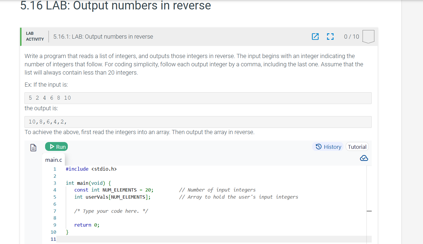 Can you answer for C ? LAB ACTIVITY 5 . 1 6 . 1 :