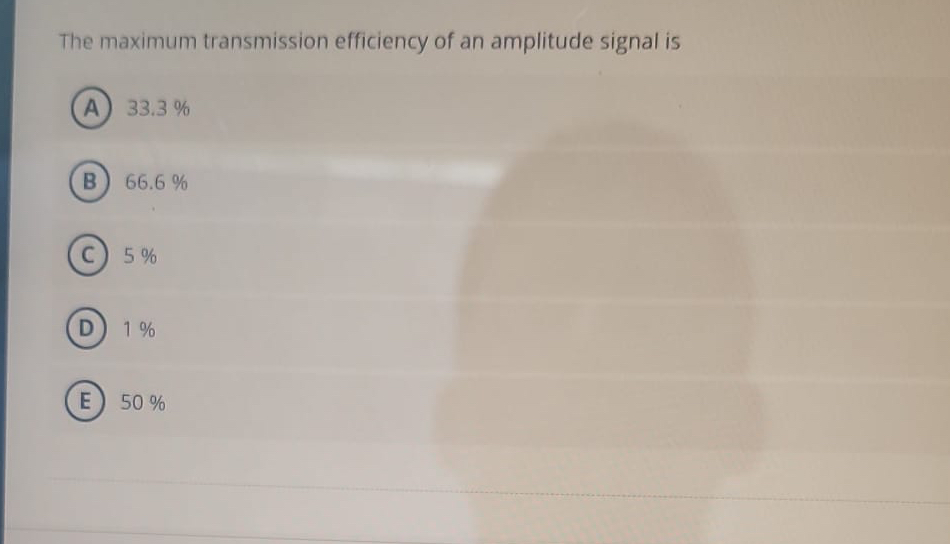 The maximum transmission efficiency of an