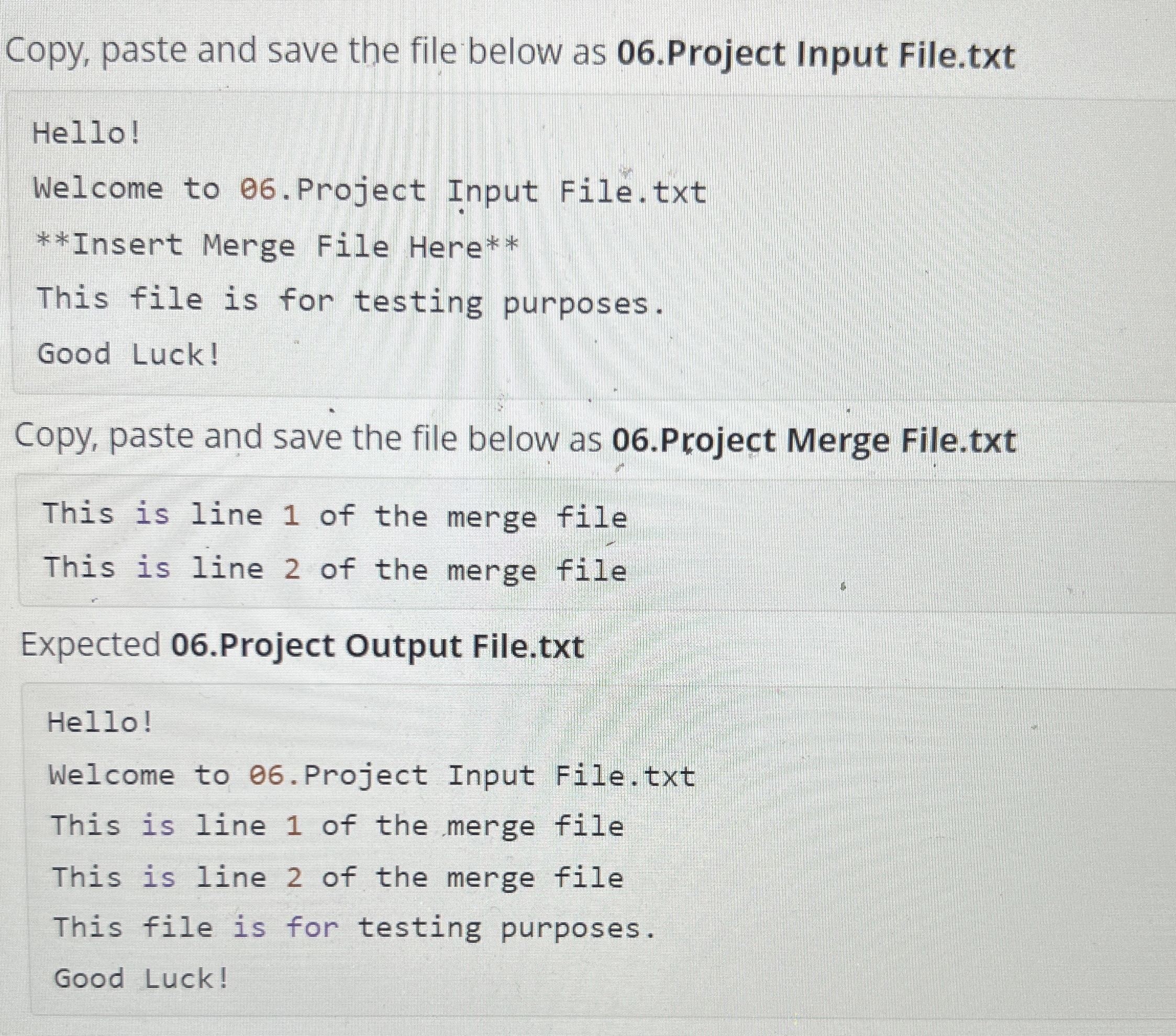 * Create a python solution that merges the