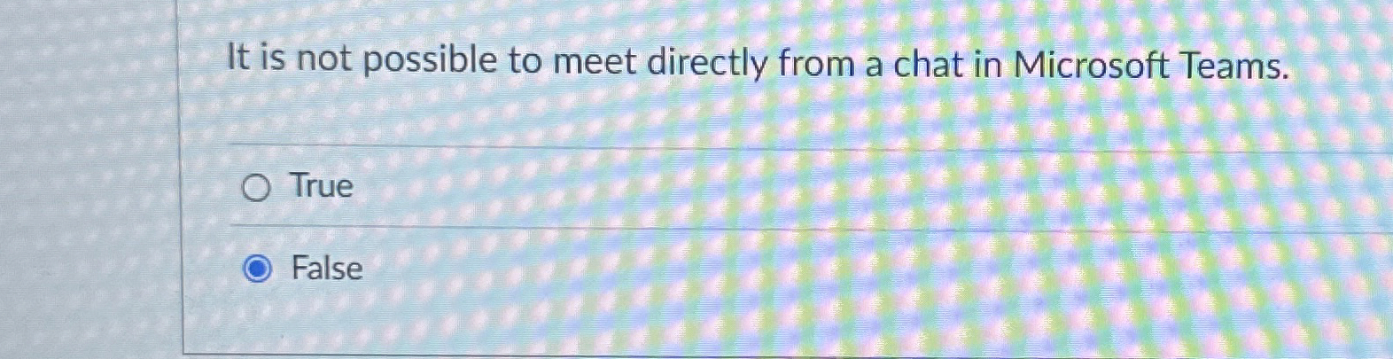 It is not possible to meet directly from a chat