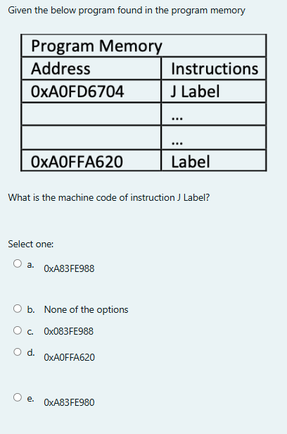 Given the below program found in the program