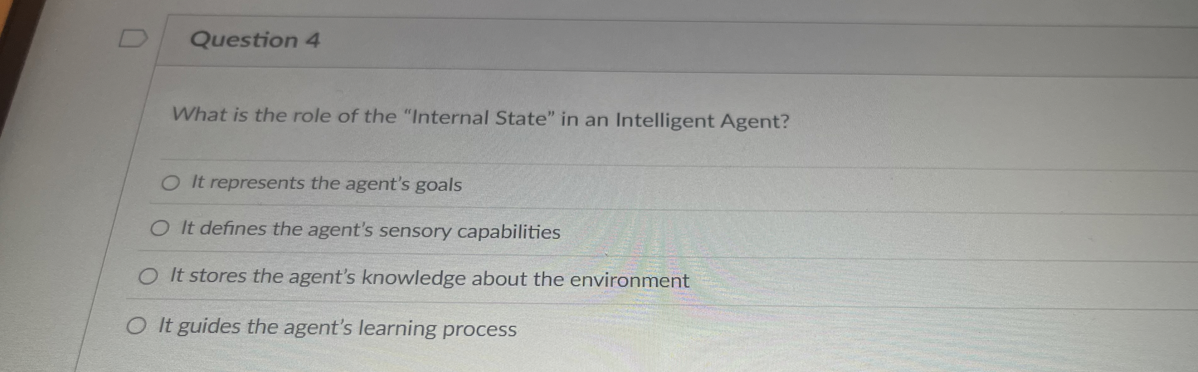 Question 4 What is the role of the "Internal