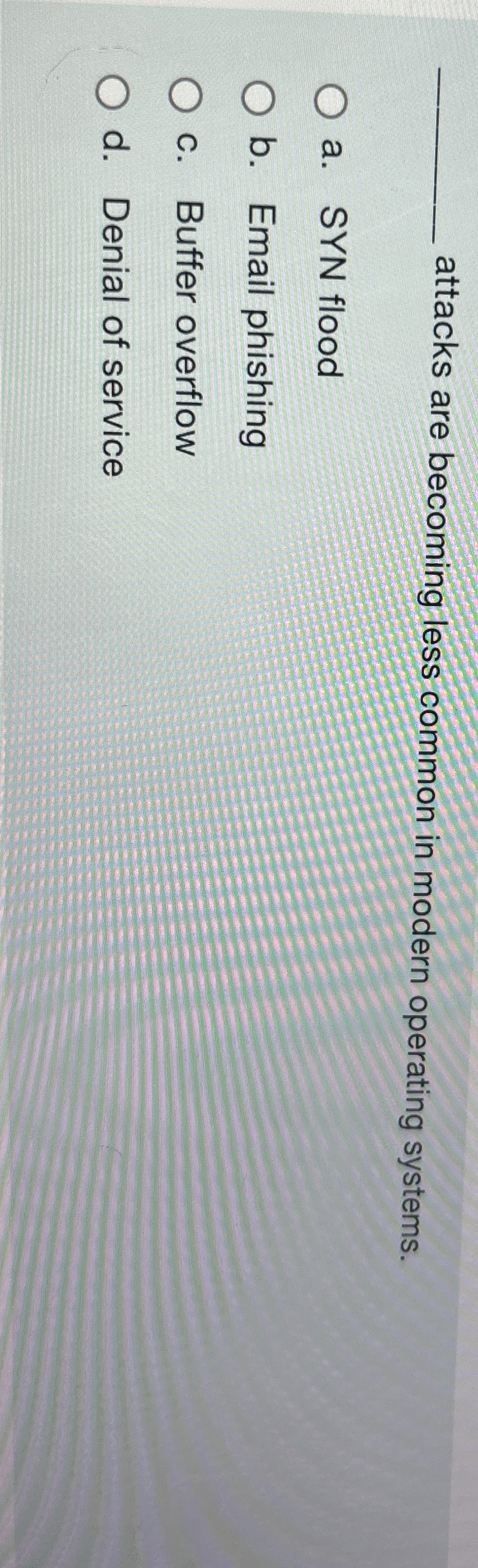 q , attacks are becoming less common in modern