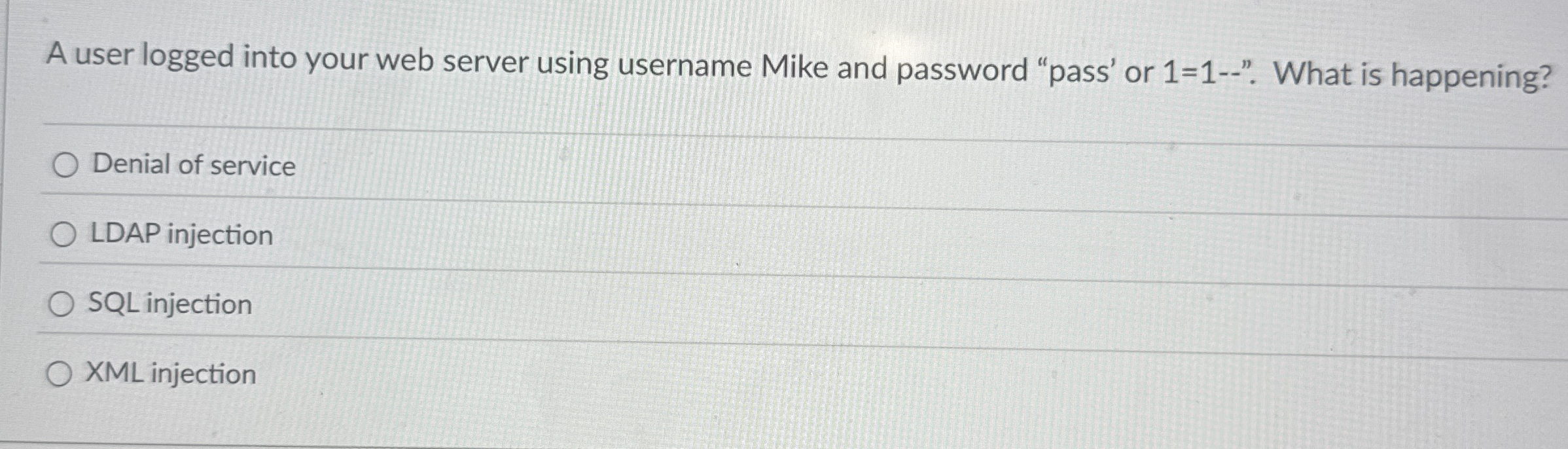 A user logged into your web server using username
