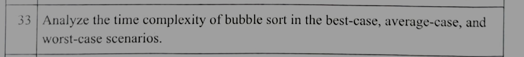 3 3 Analyze the time complexity of bubble sort in