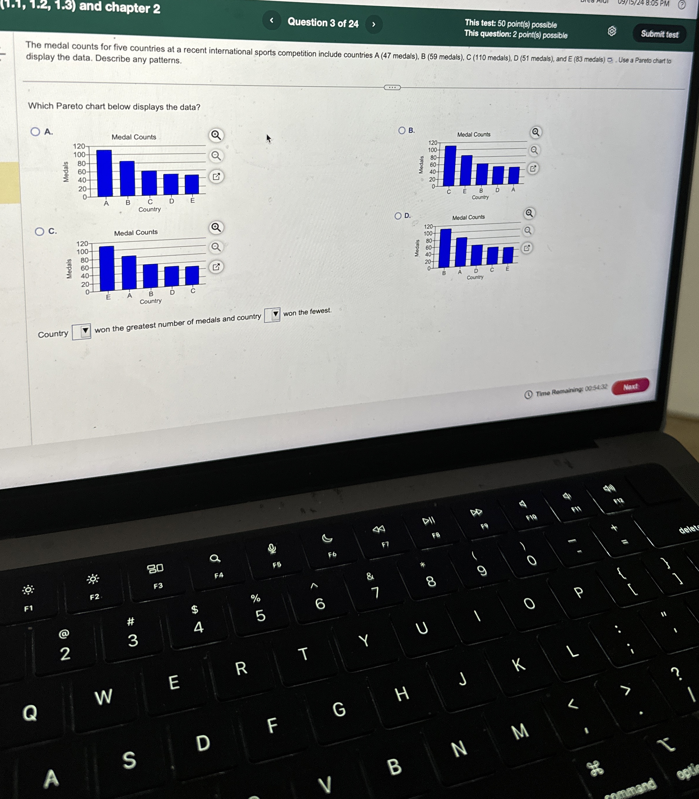 display the data. Describe any patterns. Which