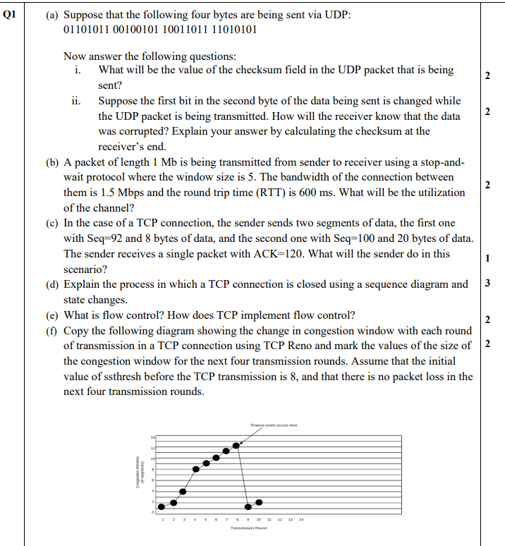 computer networking: topic transport layer ( a )