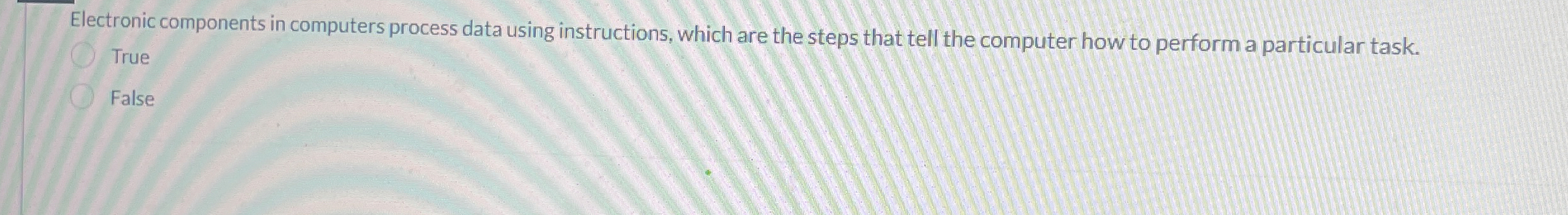 Electronic components in computers process data