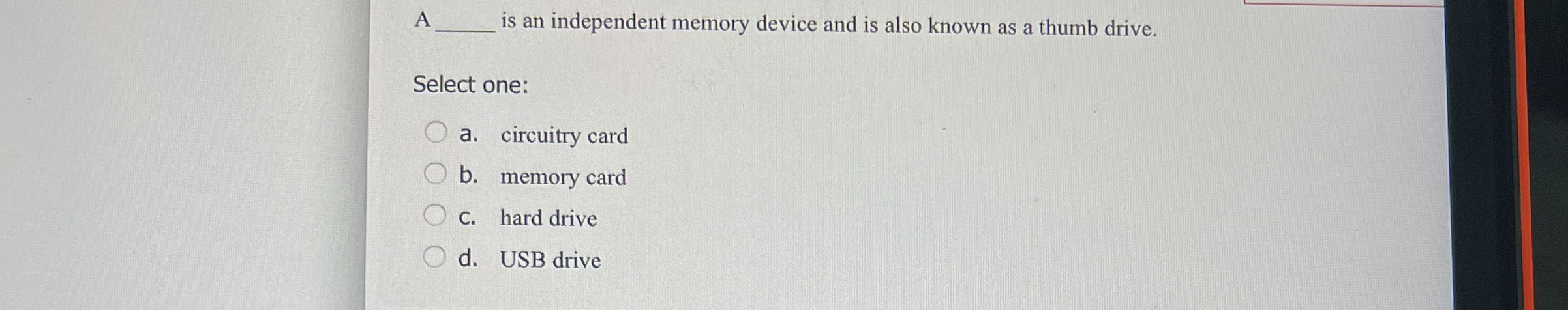 A q , is an independent memory device and is also