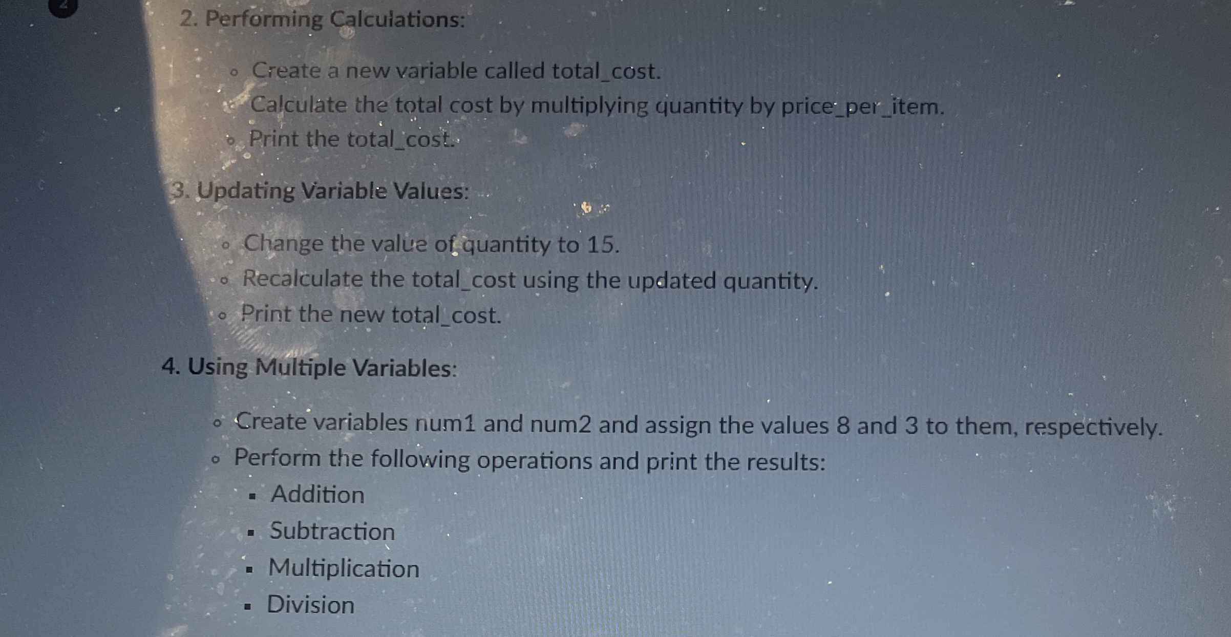 Morlule 2 Assignment Part 1 : Getting Started