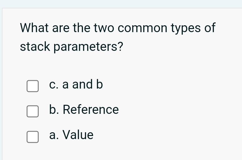 What are the two common types of stack
