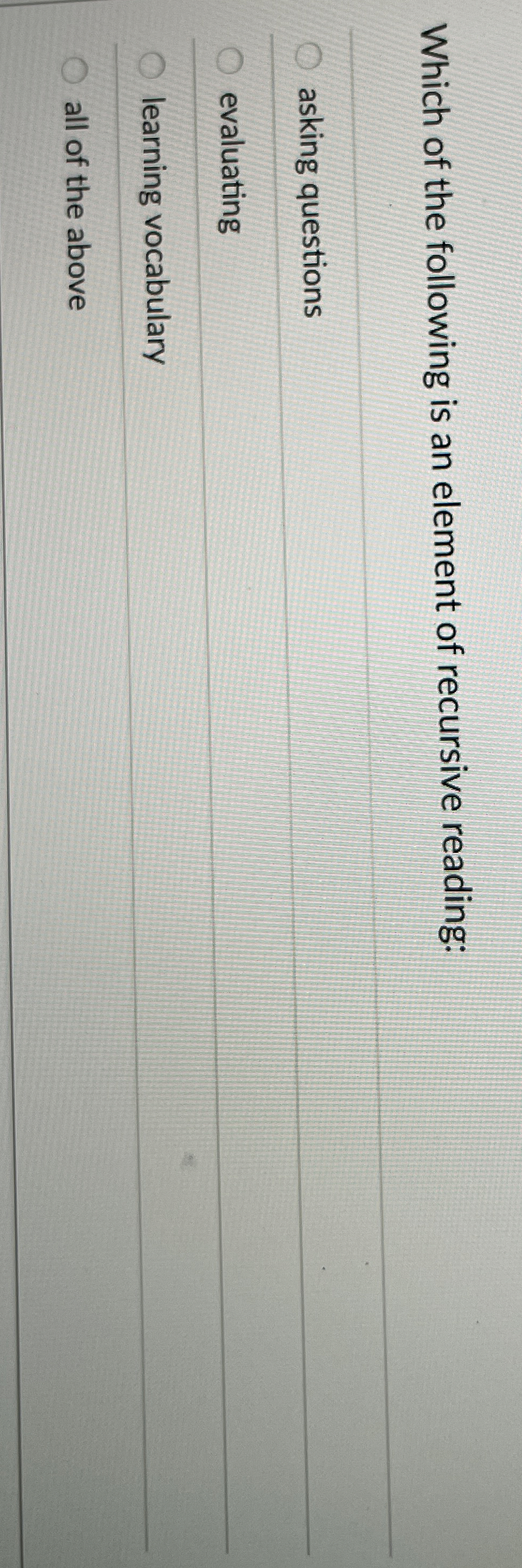 Which of the following is an element of recursive